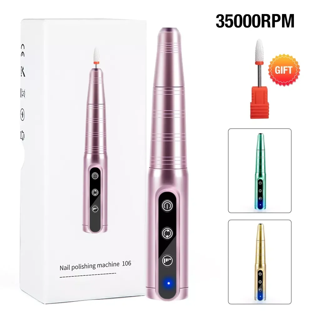 

NEW2023 Nail Drill Manicure Machine for Nails Pedicure Cordless Portable Strong Nail File for Gel Polish Home