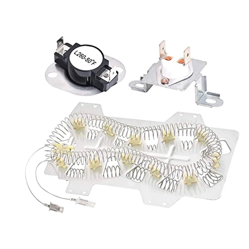 

Hot DC47-00019A Dryer Heating Elements DC96-00887A Thermal Fuse Thermostat Repair Kit Replacement For Samsung Kenmore