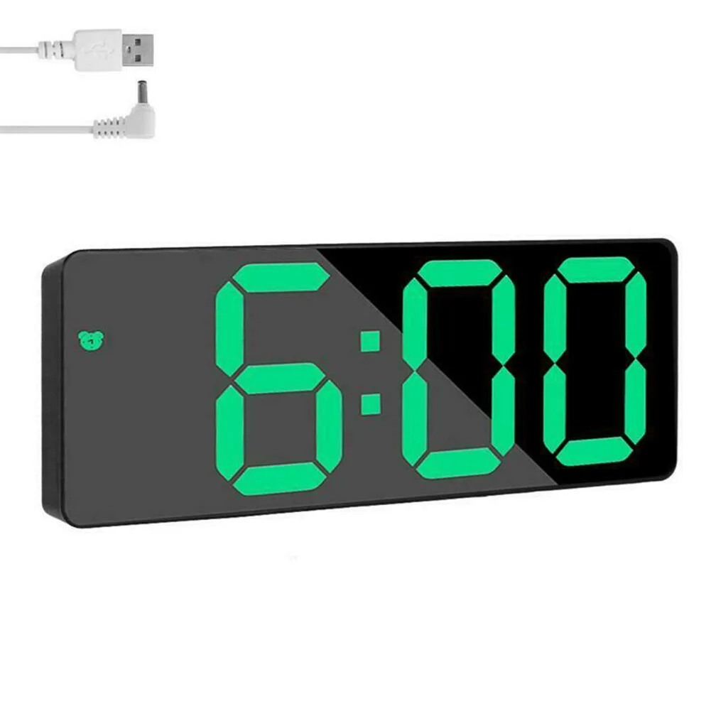 

Alarm Clock Led Display Digital Mirror Alarm Clock Battery Plug-In Dual Purpose Alarm Clock Suitable For Bedroom Office Clock
