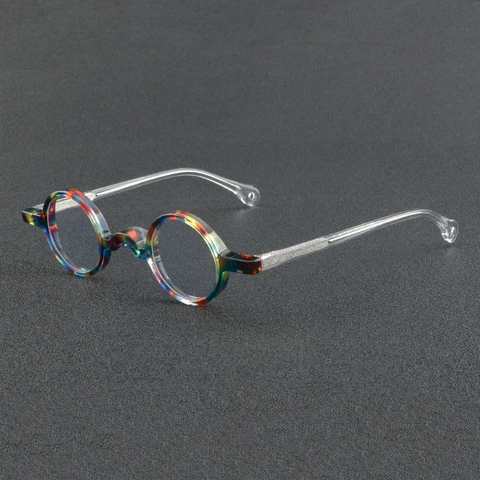 56935 маленькие размеры круглые ацетатные очки оправа Женская мода Ретро прозрачные очки мужские очки по рецепту