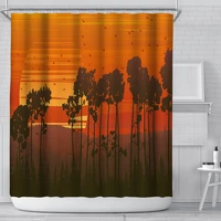 forest sunset series creative digital printing shower curtain bathroom shower curtain 10 hooks cortinas de ducha cortina bano