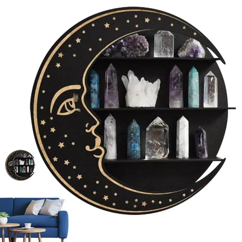 

Настенный декор, полка для украшения стен, полка для кристаллов, полка для эфирного масла, деревянная полка для дома