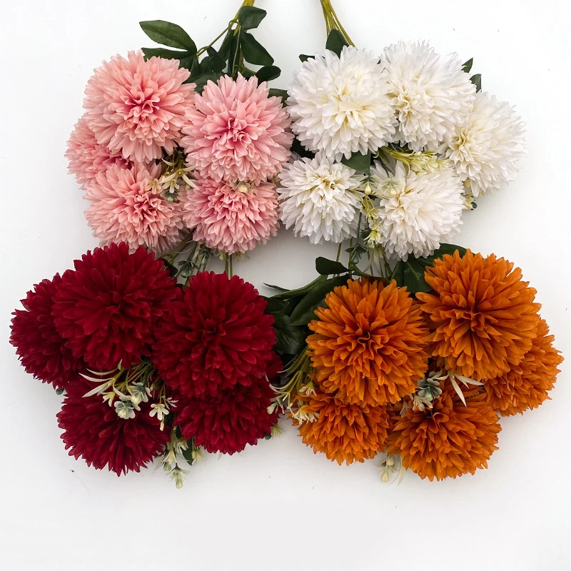 34 см 6 головок шелковая Гортензия искусственный букет невесты украшение для дома