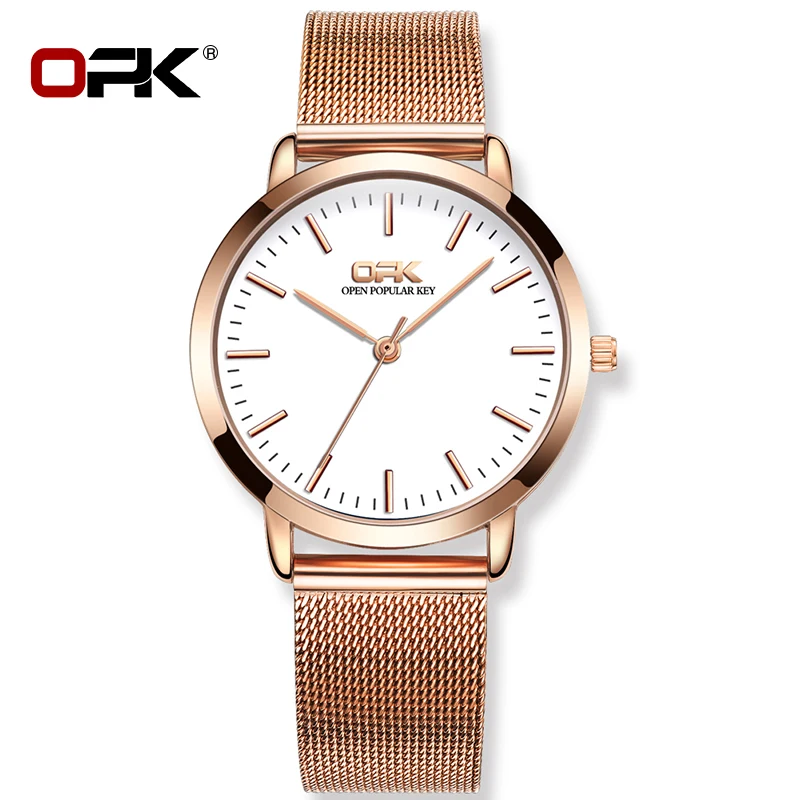 OPK Original Quartz Watch for Women Rose Gold Case Ladies Wristwatch Fashion Simplicity Waterproof Women's Watches Reloj Mujer