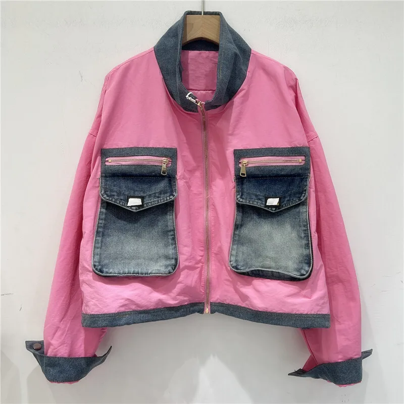 [ZOCI] униформа грузового локомотива женская осенняя новая джинсовая одежда для