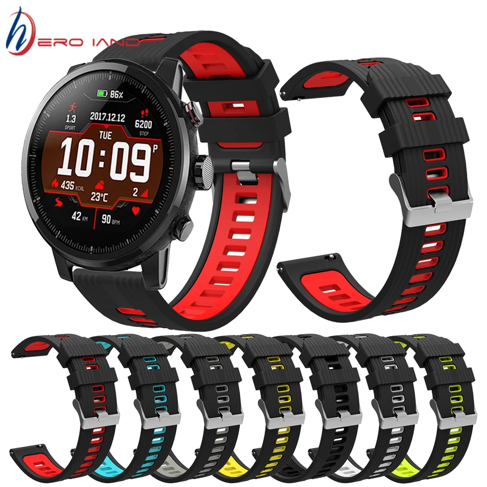 Cinturino Di Ricambio In Silicone Morbido Da 22Mm Per Amazfit Stratos 3 2/2S Smartwatch Smart Watch Band Per Amazfit Pace Watch Accessori