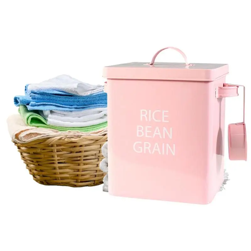 

6L Rice Bucket Multifunction Household Storage Cereal Box Kitchen Food Grain Rice Container Washing Powder Bucket