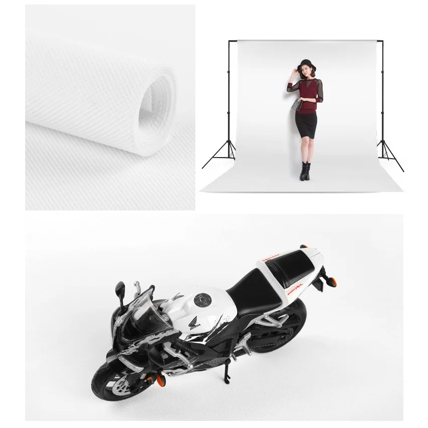 TENWISH 2x3 Meters Chroma Key Backdrop Green Screen for Photo Studio Video Live Background Non Woven Fabrics Black White images - 6