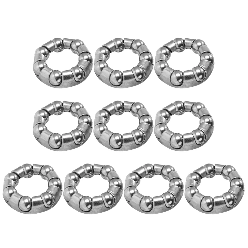 

10pcs Bicycle Front/Rear Wheel Axle 1/4 inch x 7 Steel Ball Bearing Durable Bike Wheel Hub Bearings Cycling Replacement Parts