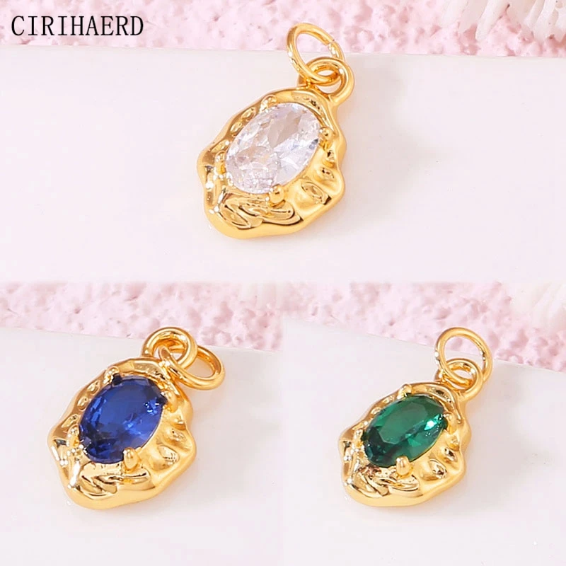

DIY Jewelry Accessories Irregular Geometric Necklace Pendants Micro Mosaic Crystal Zircon Earring Charms Jewelry Making Supplies