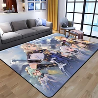 game genshin carpets living room decoration bedroom parlor tea table area rug mat soft flannel large rugs and baby gift carpet