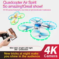 2022 New V7 Mini  RC Drone with 4K Camera LED Light  Fixed Height Quadcopter Model Professional Colorful Dron Toys for Boys Gift