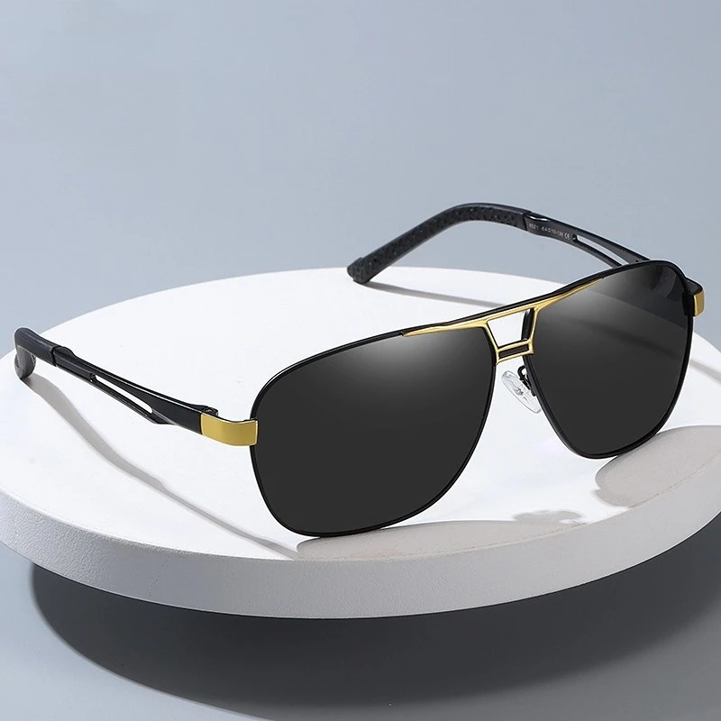

New Polarized Sunglasses Men's Aluminum Magnesium Sports Sunglasses Metal UV400 Retro Sunglasses