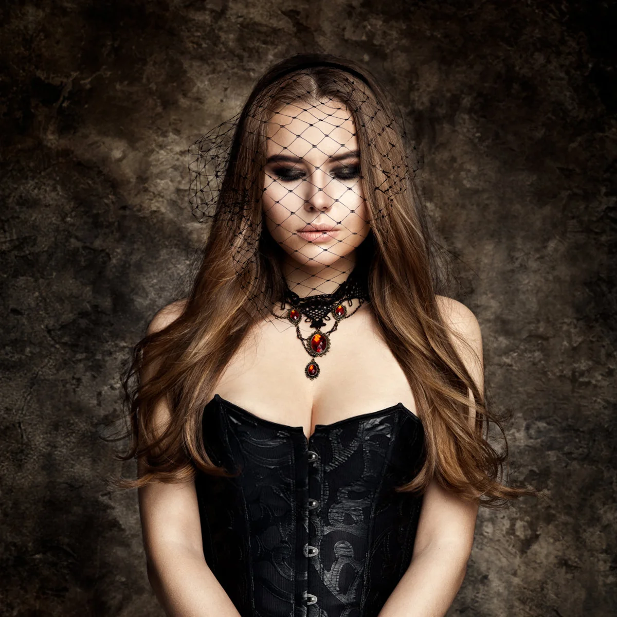 Головной убор из материала премиум-класса женский обруч для волос сетчатая