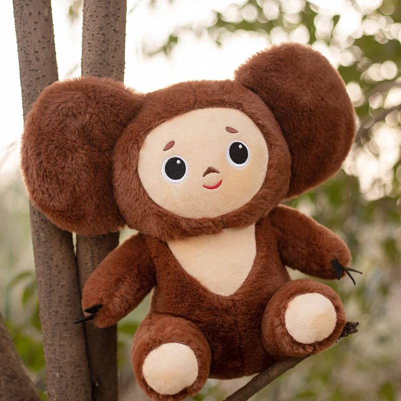 

New Cheburashka Plush Toy Big Eyes Monkey With Clothes Doll Russia Anime Baby Kid Kwaii Sleep Appease Doll Toys For Children