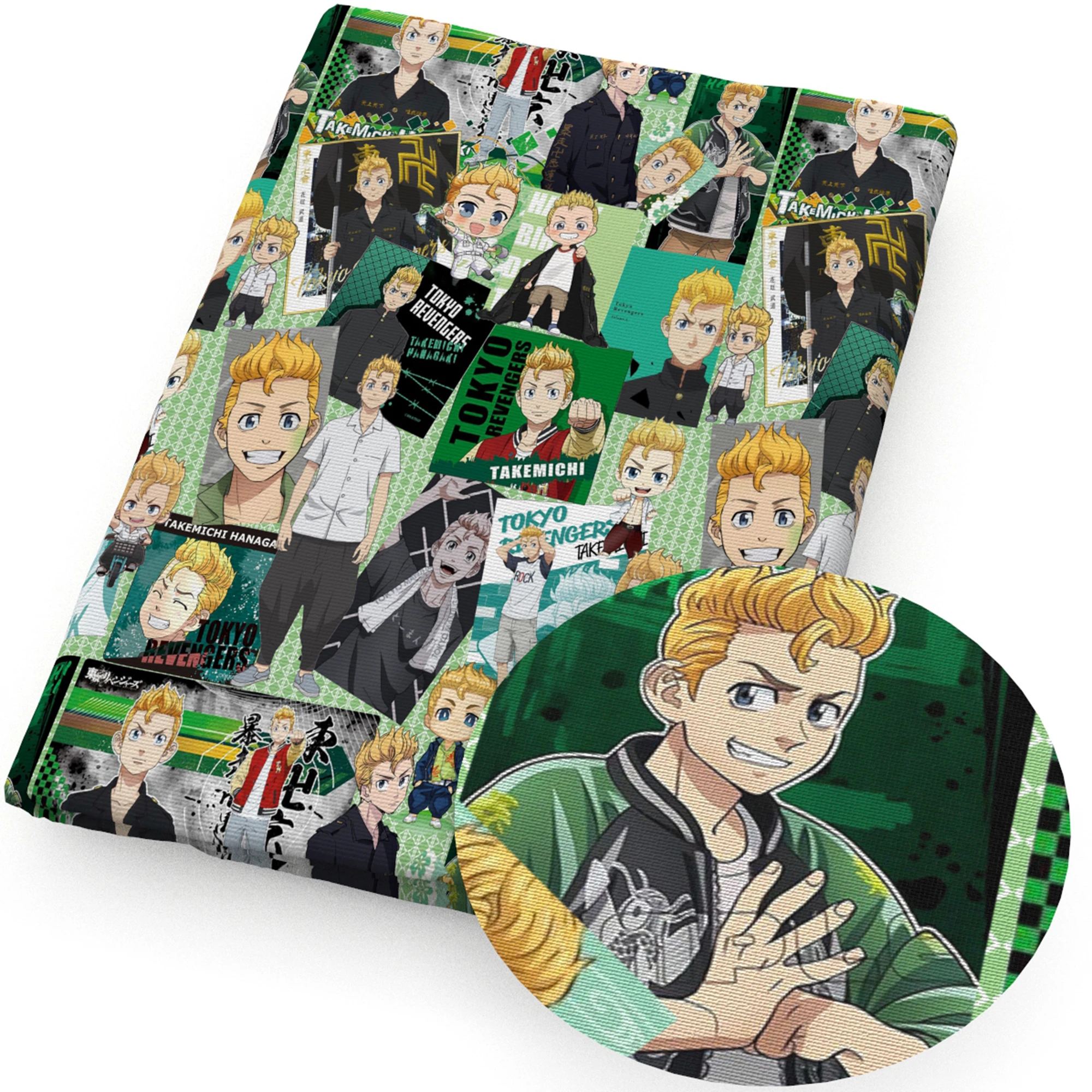 50*145 см японское аниме полиэстер хлопок/чистая хлопчатобумажная ткань для шитья