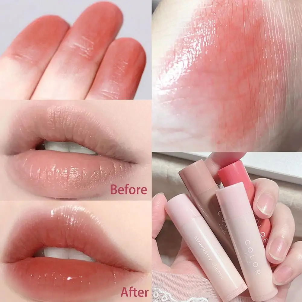 

Colored Moisturizing Lip Balm Natural Long Lasting Color-Changing Nourishing Lipstick Makeup Cosmetic Waterproof Lipgloss K M8K5