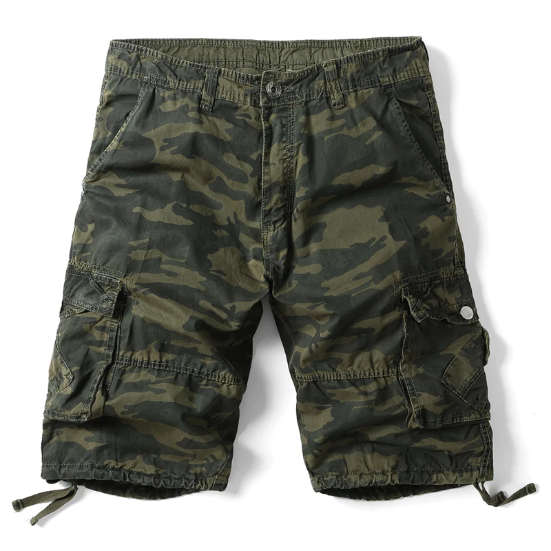 

Mens Cargo Shorts Fashion Military Multi Pocket Casual Shorts Men Cotton Camouflage Sport Jogger Knee Length Bermuda Short Pants