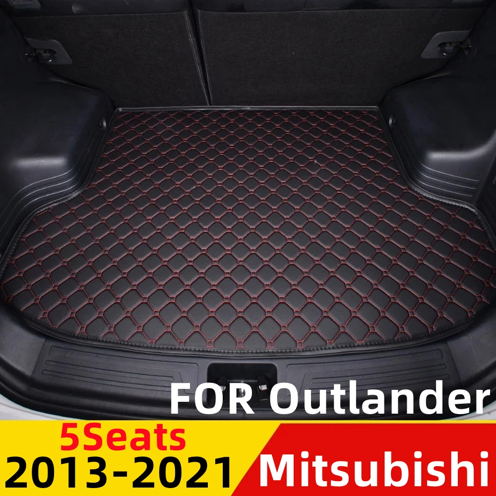 

Коврик для багажника автомобиля Mitsubishi Outlander, 5 мест, 13-21 дюйма, плоский водонепроницаемый задний ковер для груза, коврик, автозапчасти, подкла...
