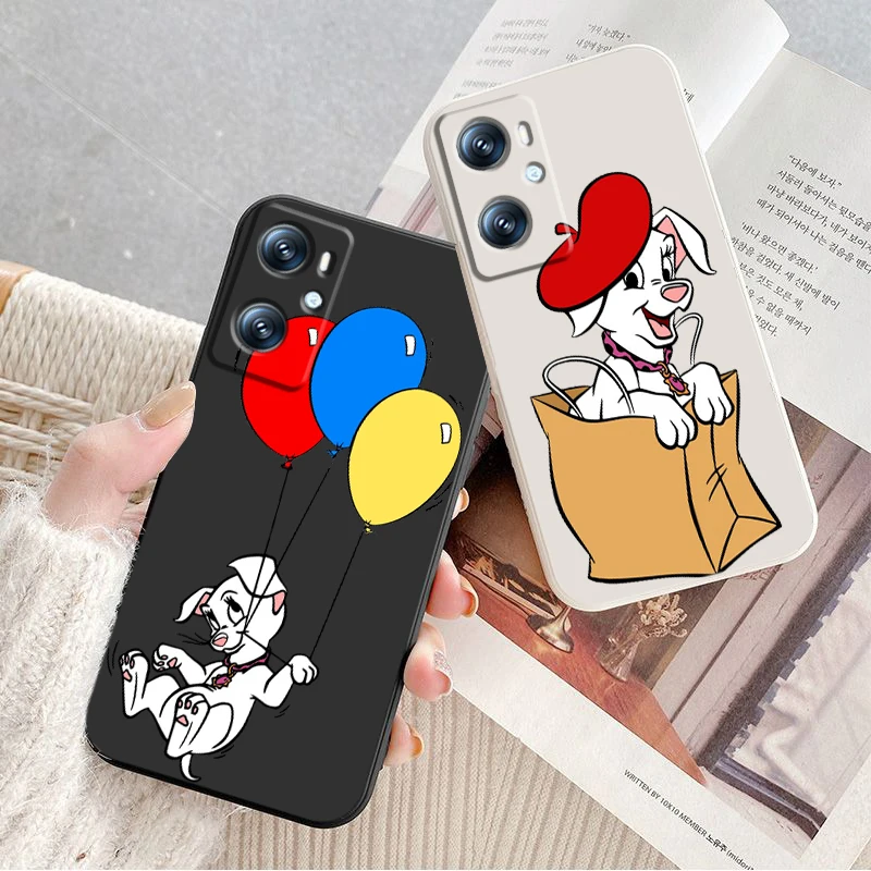 Perdita милый щенок Диснея жидкая левая веревка для OPPO Find Reno 7 6 X6 X5 X3 X2 A98 A96 A15 A53 A74 A72 A5