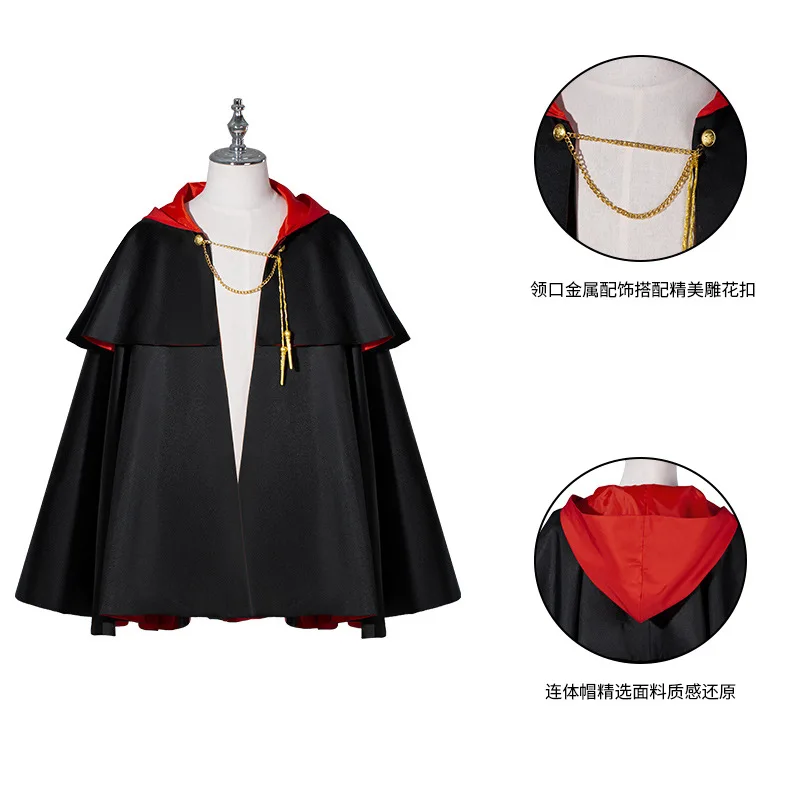 

Cosplay Anime Spy X Family School Uniform Cloak Anya Forger Damian Desmond Costumes Black Red Cape Imperial Scholar Eden Academy