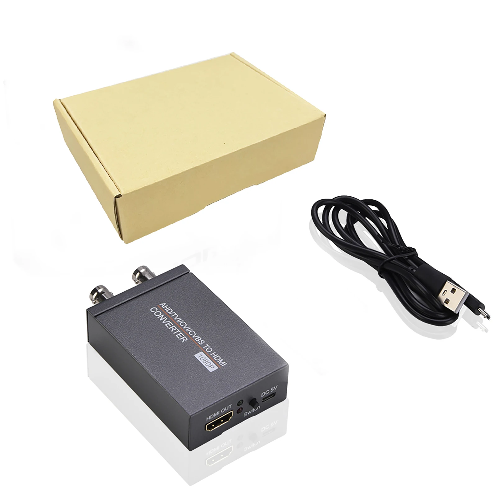 

Совместимый преобразователь AHD/TVI/CVI/CVBS в HDMI 1080P с USB-кабелем