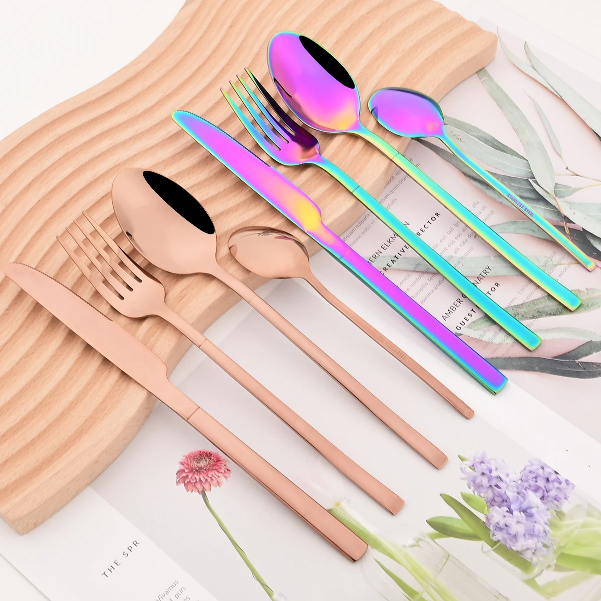 Knife Forks Coffee Spoon Cutlery Set Stainless Steel Flatwar