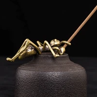 antique retro brass ant small casting statue sculpture animal miniature figurines meditation incense stick burner holder
