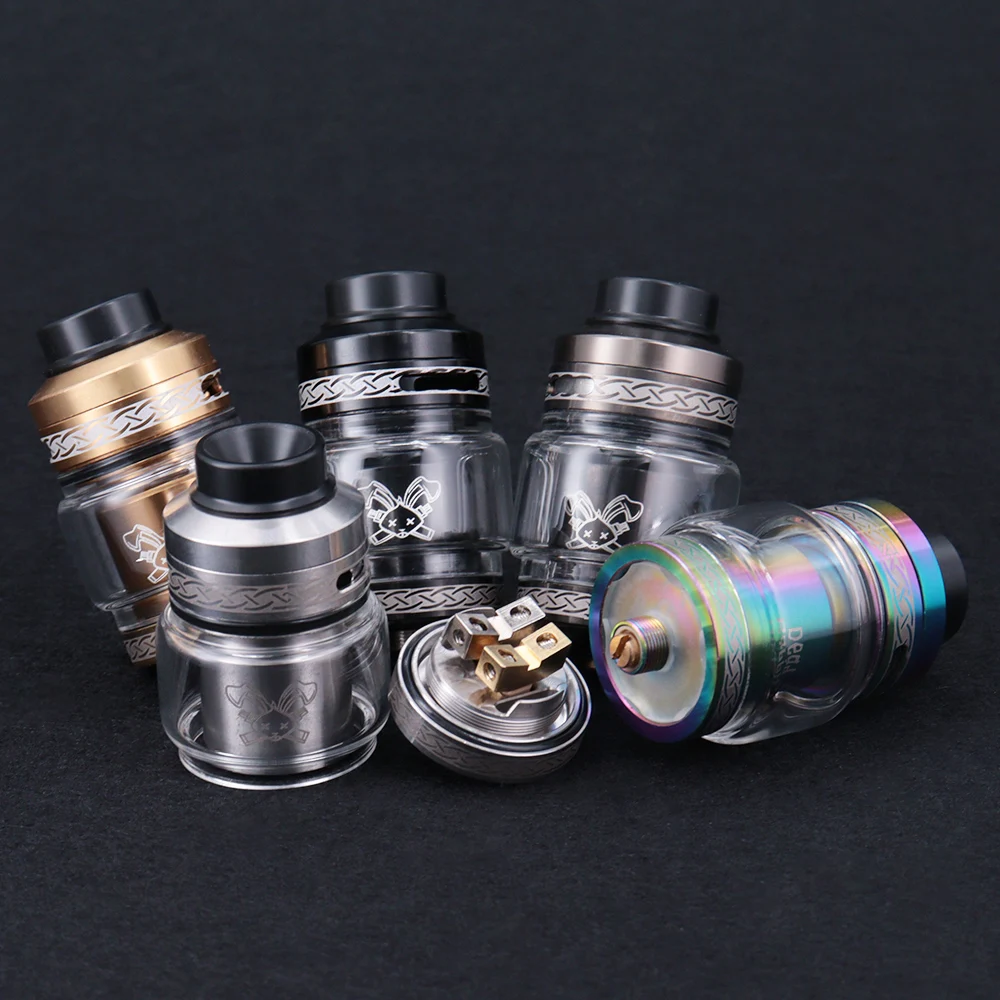 

New Dead Rabbit V2 RTA Tank Atomizer 25mm 2ml/5ml Capacity Rebuidable Single/Dual Coils for E Cig 510 Box Mod Vape VS Zeus X Rta