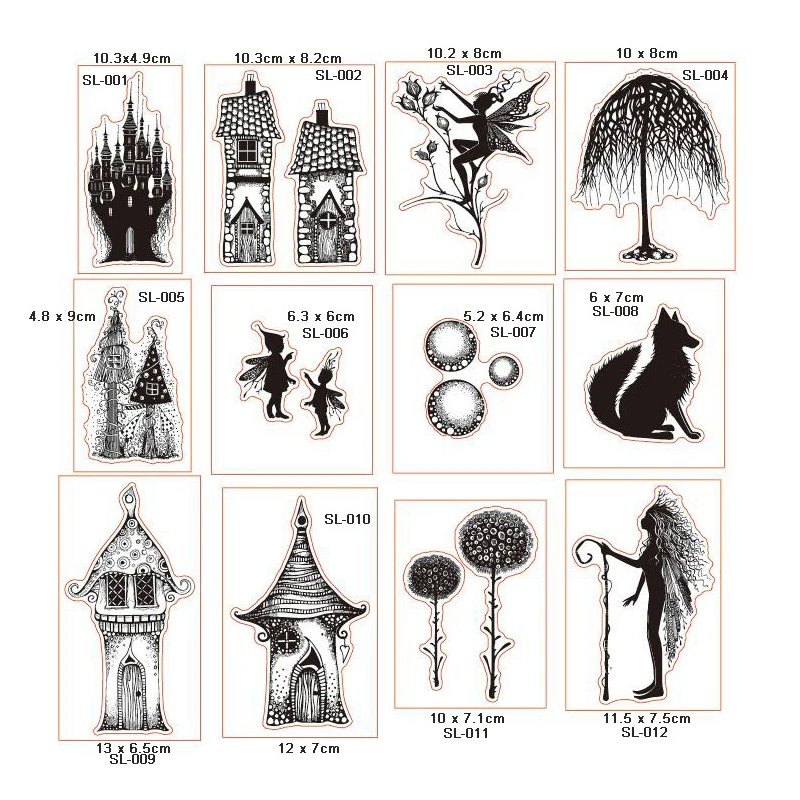 

Fairy House Plants Clear Stamps for DIY Scrapbooking Card Transparent Silicone Stamp Making Photo Album Crafts Decoration