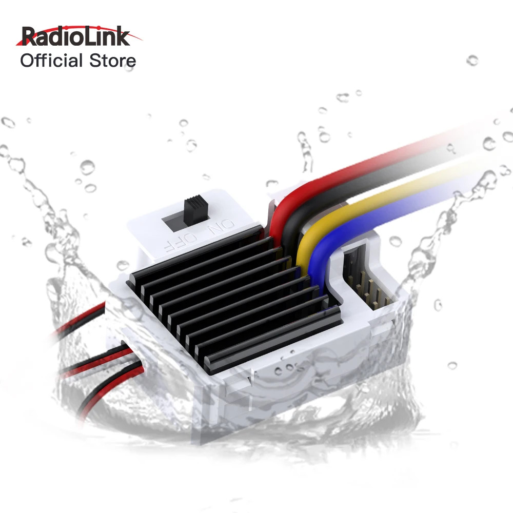 

Radiolink Waterproof Brushed ESC COOL 9030 90A Speed Controller with 5.5V/3A 7.5V/3A BEC for Traxxas SCX10 HSP Car Boat Crawler