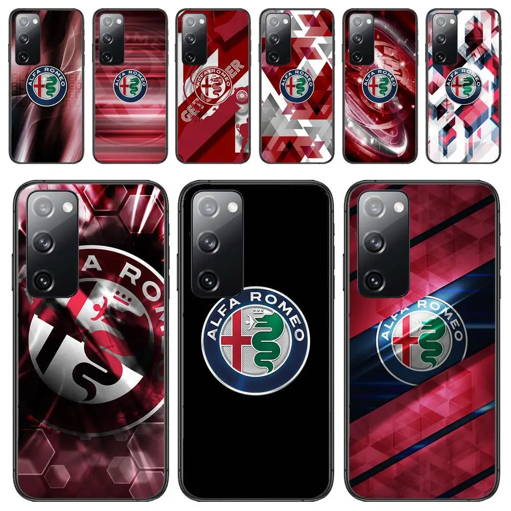 

Alfa Romeo Car Logo Phone Case Luxury Fashion For Samsung Galaxy S23 S21 S10 S30 S20 S22 S8 S9 S30 Pro Plus Ultra Fe Soft Covers