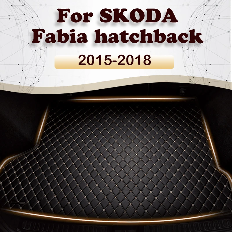 

Коврик для багажника автомобиля для SKODA Fabia Hatchback 2015 2016 2017 2018, пользовательские автомобильные аксессуары, украшение интерьера автомобиля
