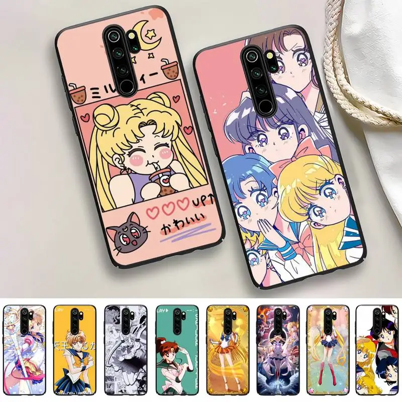 

LVTLV Cute S-Sailor M-Moons Anime Phone Case For Redmi 5 6 7 8 9 10 plus pro 6 7 8 9 A GO K20 K30 K40 pro plus F3 Fundas