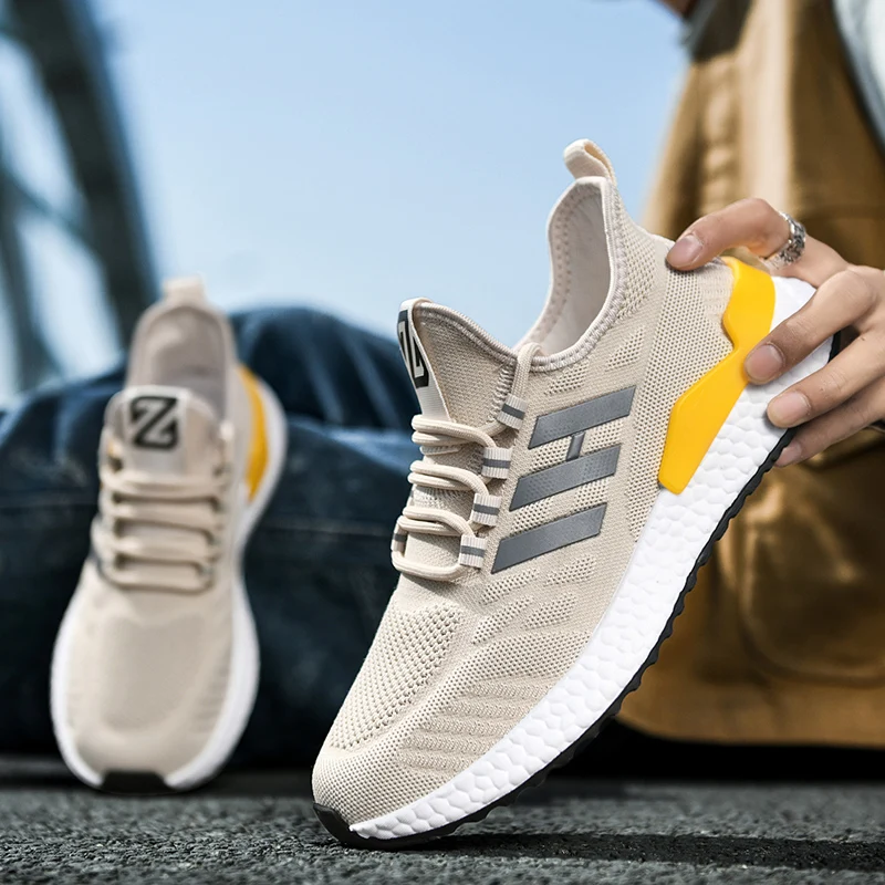 HIIGYL Running Shoes for Men Sneakers Breathable Men Casual Shoes Non-slip Male Loafers Lightweight Tenis Masculino Wholesale