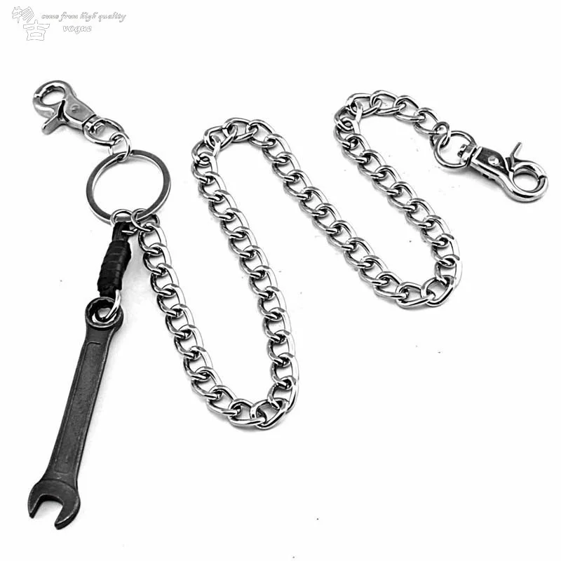 

Bright silver metal punk trouser chain Japan and South Korea fashion waist chain rock fashion youth accessories key chain
