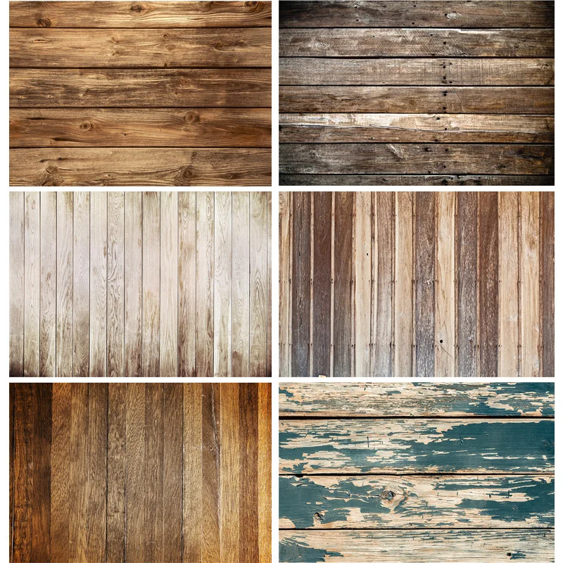 

Vinyl Custom Durable Retro Wood Plank Vintage Baby Portrait Photography Backdrops For Photo Studio Background Props 21318WQ-58