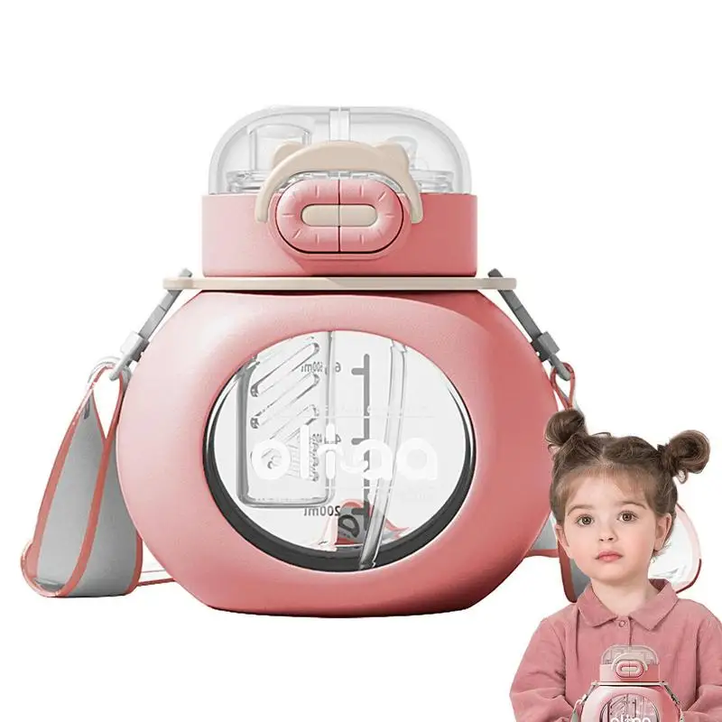 

Бутылка для питьевой воды, 1000 мл, с соломинкой и ремешком