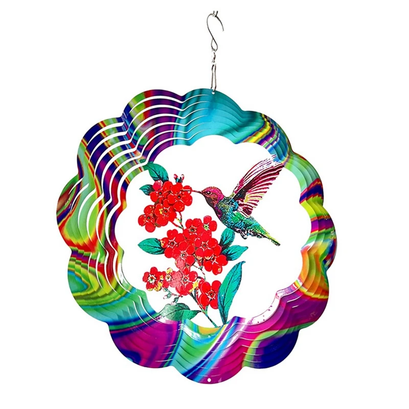 

3D Bird Wind Chimes Spinner Bell Pendant For Christmas Decor Outdoor Hanging Windchimes