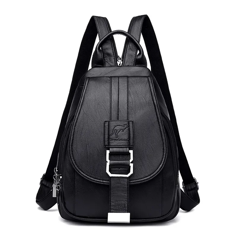 

Bag Ladies Preppy Shoulder Bagpack Leather Vintage Backpacks School Mochilas Sac Bags Female A Travel Women Bookbag Girls Dos