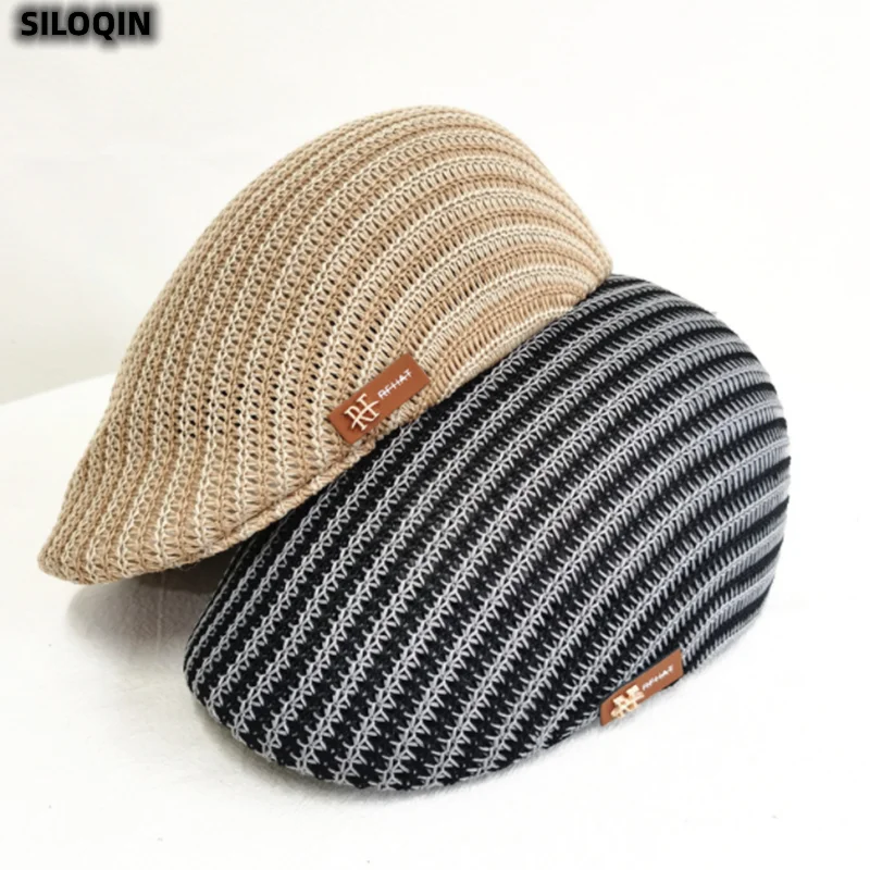 

New Labelling Letter Forward Caps Female Spring Summer Hat Thin Openwork Wild Peaked Cap Fashion Snapback Berets Casquette