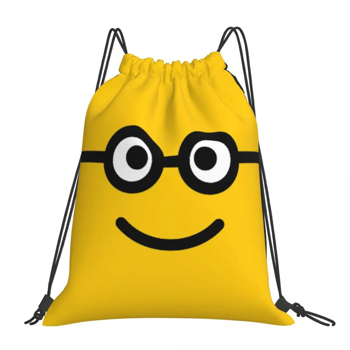

Trendy Yellow Design Backpacks Casual Portable Drawstring Bags Drawstring Bundle Pocket Sports Bag Book Bags For Travel Students