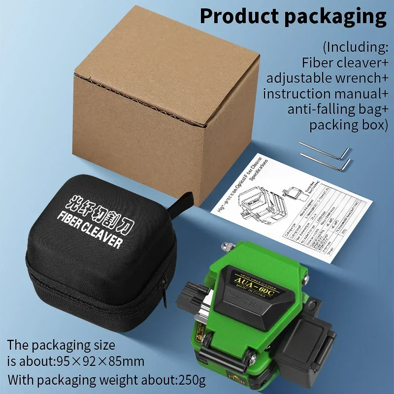 COMPTYCO AUA-60C Сколыватель волокна FTTH Кабельный нож для резки оптоволокна с коробкой