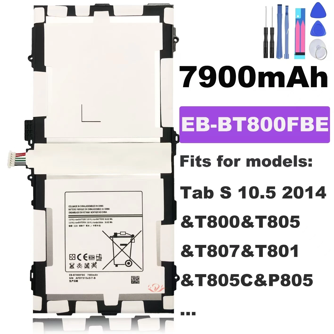Запасные части для Samsung Tablet T800 Battery TabS10.5 2014 T805 T807 T801 P805