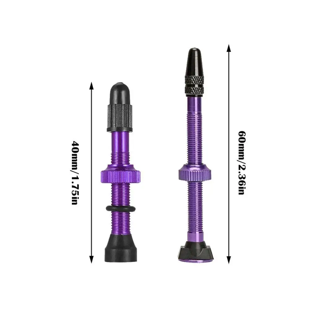

1pc 40/60MM Bicycle Vacuum Air Valve Durable Alloy Stem Brass Core F/V Presta MTB Bike Tubeless Tire Nozzle Cap Cycling Parts