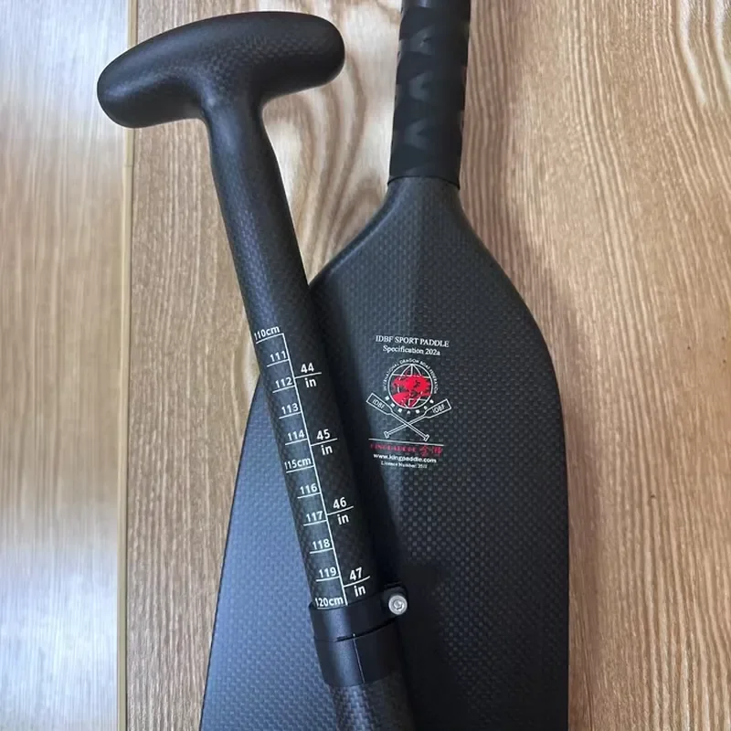 Фото Весло для драгонбота Kingpaddle, одобренное IDBF, из углеродного волокна, регулируемое, 360 г, легкое, лопасть 48x18 см, высокопрочное №3