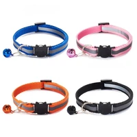 practical pet necklace fine workmanship flexible reflective buckle cat dog collar safety belt pet collar pet collar 4pcsset