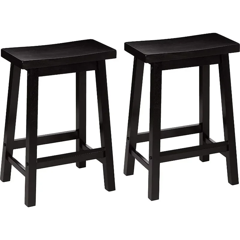 

Mainstays Counter Height Backless Wood Stool Set of Two, Black bar stools set of 2 bar stools for kitchen