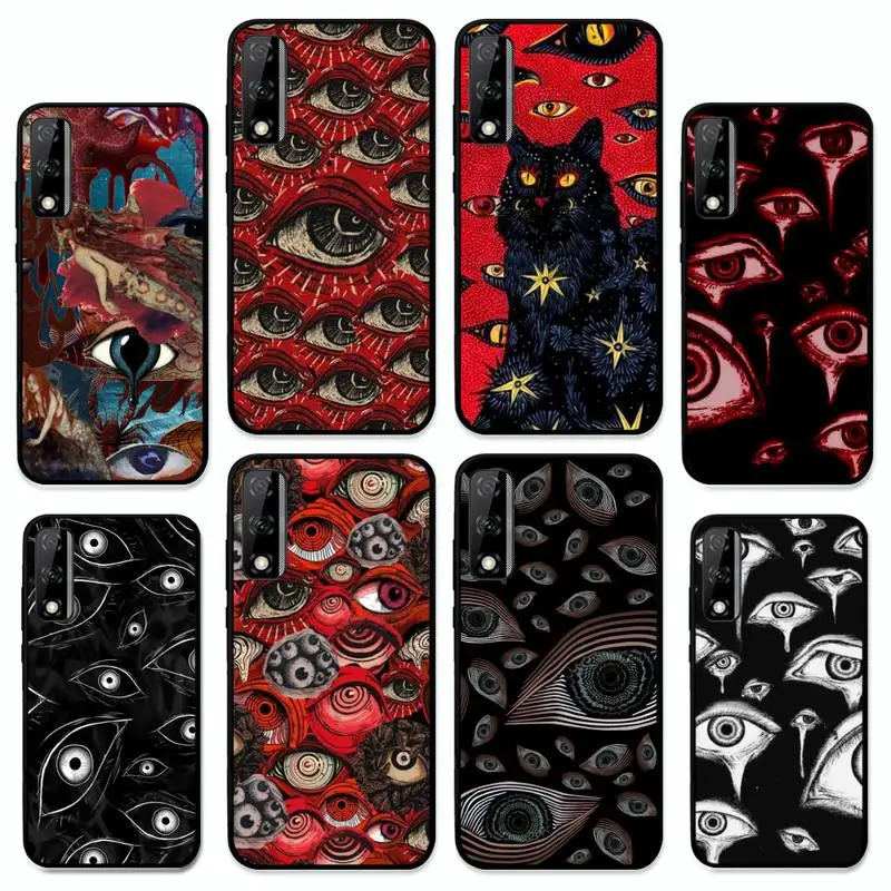 

Scary Face Eyes Smiley Phone Case for Huawei Y 6 9 7 5 8s prime 2019 2018 enjoy 7 plus