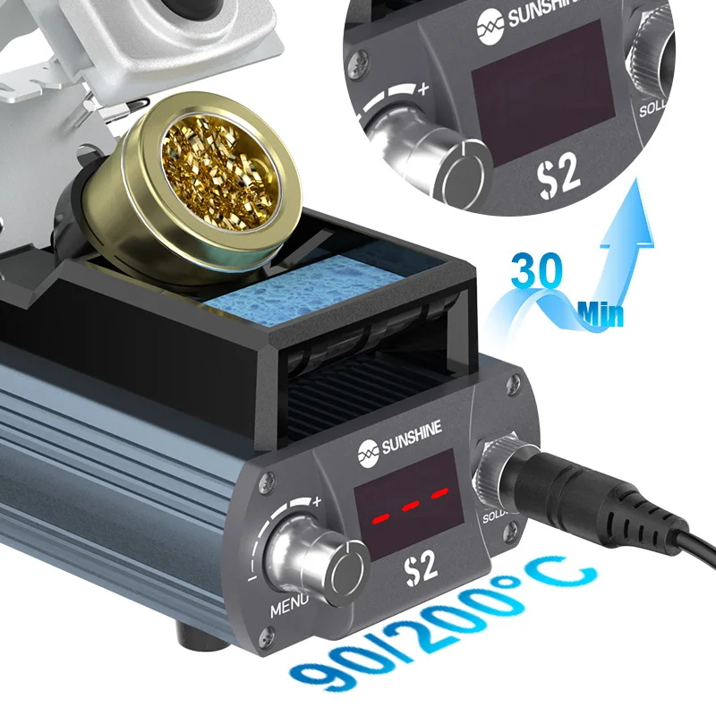 Высокоточная Интеллектуальная паяльная станция SUNSHINE S2 с быстрым нагревом умным